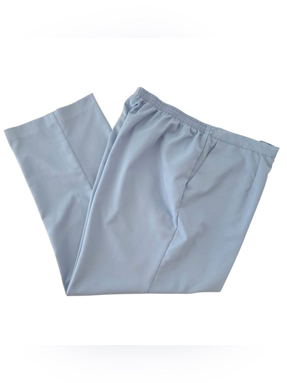 Alfred Dunner 22W Soft Dusty Blue Pull-On Pants • Elastic Waist • Straight Leg
